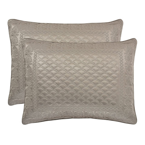 J. Queen New York Lyndon Quilted Single Pillow Sham Taupe Brown King