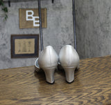 Easy Street Womens Moonlight Dress Pump Heels MOONLIGHT Silver Satin Gray 8.5W