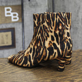A New Day Womens Tigris Boots Block Heel Bootie 94568627 Tiger Print 7.5M