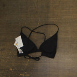 Becca Womens Standard Castaway Halter Bikini Top 893157 Black S