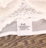 Maidenform Womens Pure Comfort Lace Bralette Soft Cup 23020250273 White 36A