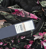 Rachel By Rachel Roy Metallic Mock Neck Sheer Sleeve Maxi Dress Black Multi 12