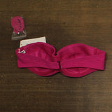 DKNY Womens Textured Molded Balconette Bikini Swim Top Wildberry Pink XL