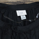 A New Day Womens Tie Front Linen Blend Blouse Top 165b09f32e14ba Black M