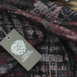 Vince Camuto Womens Jacquard Fit & Flare Puff-Sleeve Dress Wine Red Multi 6