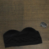 Nearly Nude Shapewear Seamless Wireless Bandeau Bra Optional Straps Black 3XL