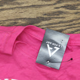 La Pop Art Womens Heart Babeball Mom Graphic T-Shirt Tee Pink M