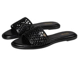 Michael Michael Kors Womens Saylor Perforated Slide Sandals Black 6.5M