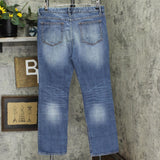 Banana Republic Womens Limited Edition Straight Leg Denim Jeans Blue Wash 14