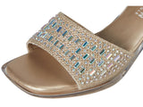 Kenneth Cole Reaction Girls Cinderella Shine Block Heel Sandals Gold Yellow 12