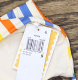 Andie Womens Fiji Striped Bikini Swim Top AT318 Rainbow Stripe Off White Multi S