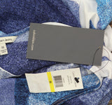 Calvin Klein Jeans Spaghetti Strap Printed Halter Top Deep Denim Blue / White M