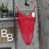 B.tempt'd By Wacoal Womens Lace Kiss Bodysuit 936282 Red S
