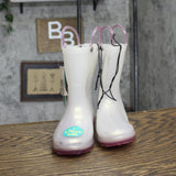 Western Chief Toddler Girls Viola Light-Up Glitter Rain Boots White / Purple 10