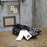 A New Day Womens Sammie Studded Ballet Flats 94462298 Black 6M
