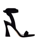 Nine West Womens Kelsie2 Heeled Sandal WNKELSIE2 Black Suede 9M