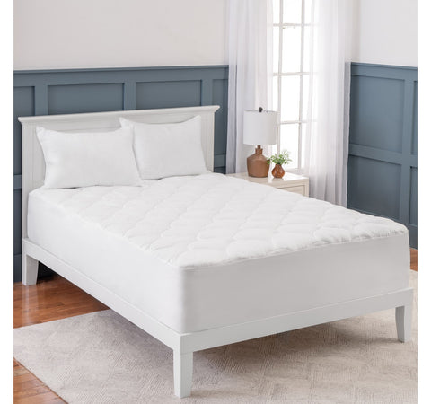Martha Stewart Waterproof Quilted Mattress Pad White Twin