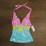 Bleu Rod Beattie Swim Print Halter Tankini Top Sock It to Me Print Pink Multi 8