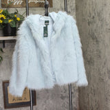 Wild Fable Womens Fuzzy Short Faux Fur Jacket 94774786 Dewdrop Aqua Blue M