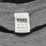 Pink by Victoria Secret's Striped Knit Cropped Shirt Top Gray / Black Stripe XS