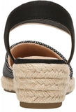 Lifestride Womens Kimmie Espadrille Wedge Sandal Loafer 7258755 Black 7W