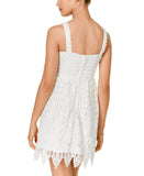 City Studio Junior Sheath Crochet Lace Skater Dress 6642GX1AT1 White 5