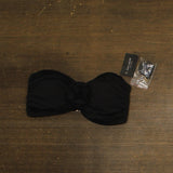 Kate Spade Womens Rosette Solids Bandeau Bikini Swim Top S7C456 Black M