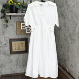 Banana Republic Womens Sedona Linen Dress 579133 White S