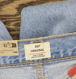 Levi's Womens 501 Button Fly Jeans 94417268 County Fair Blue 26x30