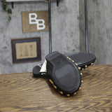 A New Day Channing Studded Slip-On Mule Flats 91636452 Jet Black 6M