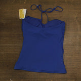 Michael Michael Kors Womens Halter Tankini Swim Top MM7M760 Bright Royal Blue L