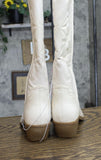 Wild Fable Womens Kenzi Wide Calf Western Boots Insole Ivory Off White 7M-WC