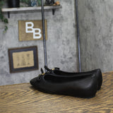 Kate Spade New York Womens Deco Bow Smooth Leather Ballet Flats KM817 Black 7B