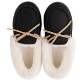 Sofora By Rockdoves Womens Sparkling Classic Moccasin Slippers Black 10M