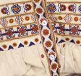 Canyon Retreat by Denim & Co. Front Embroidered Midi Dress Oatmeal Brown PL