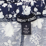Lands' End Womens Knit Pajama Pants 1678eafef5f80b Navy Blue Floral S