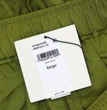 Calvin Klein Womens Drawstring Wide-Leg Pants 44B932G Dark Leaves Green L