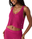 O'Neill Womens Ryan Crochet Cover Up Tank SP5403001 Fuchsia Purple Pink M
