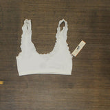Colsie Women's Lettuce Edge Seamless Bralette Unlined Bra 82005785
