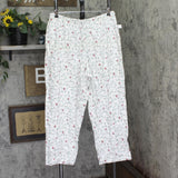 Charter Club Printed Flannel Pajama Set Delicate Cardinal White Multi 1X