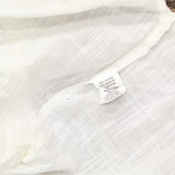Blue Island Womens Cover Up Cotton Shirt 734-628 Ivory Off White M