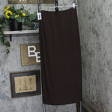 Auden Womens Variegated Ribbed Pajama Skirt 94629562 Brown M