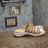 Clarks Collection Womens Maelynn Abby Flat Sandals 26187072 Tan Brown 7W