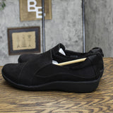 Clarks Womens Sillian Paz Slip On Loafer Shoes Black Synthetic Nubuck 9.5W