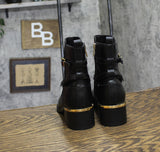 Calvin Klein Womens Jasen Buckle Boots KCJASEN Black 6M