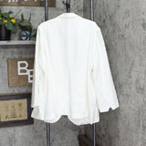 DG2 Womens Gabardine 1 Button  Blazer Jacket 648275 Ivory 3X