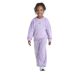 Adidas Girls Velour Wide Leg Pull On Pants AG10646C Lavender Purple 6X