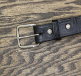 Mens Authentic Amish Leather Waist Belt Black 50