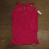 Magicsuit Womens Susan Allover Slimming Swim Dress One Piece Ruby Red Pink 16