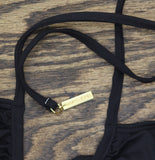 Vince Camuto Womens Standard V-Wire Cut Out One Piece Swimsuit V09102 Black 12